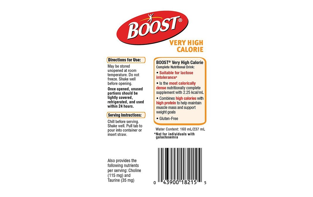 Boost Very Vanilla    Box  237 millilitre